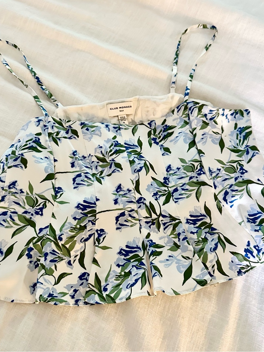 Club Monaco 100% mulberry silk flounce tank | size 4 | like new